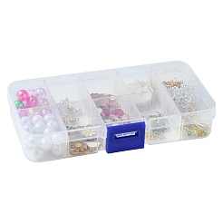 DIYイヤリング作成キット  シェル & 合金エナメル ペンダントを含む  鉄製アイピンとエンド  304ステンレススチールボールスタッドピアス金具  ミックスカラー  5~50x5~17.5x0.6~7mm  穴：1.2~2mm&nbsp;DIY-FS0006-77