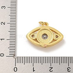 Rack Plating Brass Micro Pave Cubic Zirconia Pendants&nbsp;KK-C074-15G-02