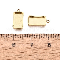 304 Stainless Steel Pendant Cabochon Component&nbsp;STAS-Q113-19A-G