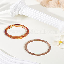 2Pcs 2 Styles Resin Bangles for Women&nbsp;BJEW-LP0004-48B