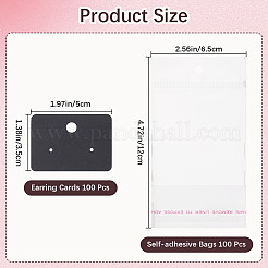 1Set Blank Paper Earring Display Cards&nbsp;EDIS-CN0001-01A-03
