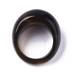 天然瑪瑙指輪  ワイドバンドリング  染め  ミックスカラー  内径：17.5~20mm&nbsp;G-N0326-033