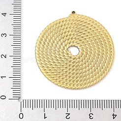 304ステンレスペンダント  ゴールドカラー  フラットラウンド  37x35x2mm  穴：0.9mm&nbsp;STAS-R162-03G-08