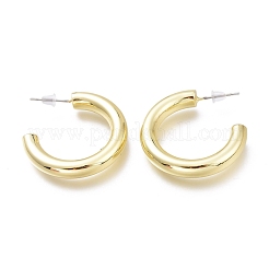 Brass Half Hoop Earrings&nbsp;EJEW-H104-07G