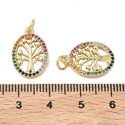 Brass Micro Pave Cubic Zirconia Pendants&nbsp;KK-F930-11G