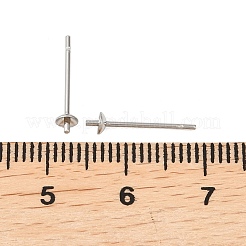 変色しにくいオリジナルカラーのステンレススチール製スタッドピアス金具  14x0.7~3mm&nbsp;X-STAS-Q036-1