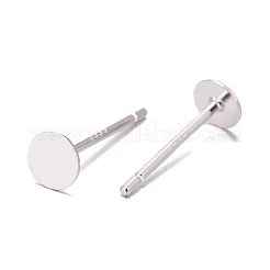 925スターリングシルバー製スタッドピアスパーツ  スタンプ925個付き  銀  11.5x4mm  ピン：0.7mm&nbsp;X-STER-S002-44