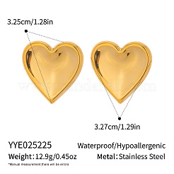 Stainless Steel Heart Stud Earrings&nbsp;WE6095-2