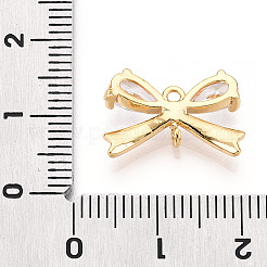 Brass Pave Clear Cubic Zirconia Charms&nbsp;KK-N254-177G