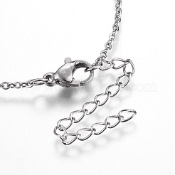 Flat Round Pendant Necklaces&nbsp;NJEW-O108-27P