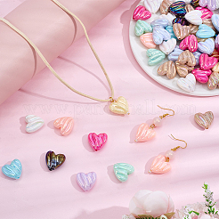 80Pcs AB Color Plated Opaque Acrylic Beads&nbsp;OACR-SP0002-45B