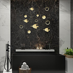 2 Sets 2 Style Bubble Effect & Sea Fish Acrylic Mirror Wall Stickers&nbsp;AJEW-FH0003-21A