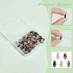 100pcs 5 colors Electroplate Glass Beads&nbsp;EGLA-PH0001-49