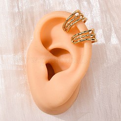 Brass Triple C-Shaped Cuff Earrings&nbsp;EJEW-D332-05E-G