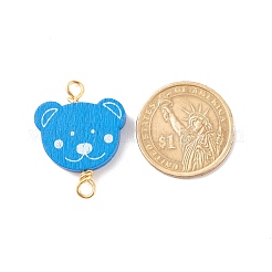 Spray Painted Wood Connector Charms&nbsp;PALLOY-JF01427-09