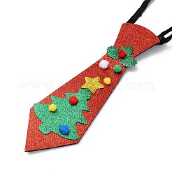 Chistmas Theme Non-woven Fabrics Necktie&nbsp;AJEW-L092-A01