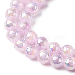 Plating Natural Selenite Beads Strands&nbsp;G-G120-A01-03-01