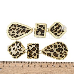 Alloy acrylic Dangle Stud Earrings&nbsp;EJEW-M075-01G-05