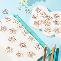 Flower Iron Paper Clips&nbsp;AJEW-TAC0006-32RG