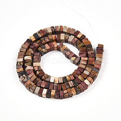 Natural Polychrome Jasper/Picasso Stone/Picasso Jasper Beads Strands&nbsp;G-T140-53