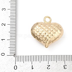 真鍮チャーム  14KGP本金メッキ  ハート  20.5x20.3x9.5mm  穴：3mm&nbsp;KK-Q049-01H-G