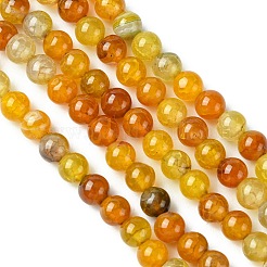 染め加工天然石ドラゴンアゲート瑪瑙ビーズ連売り  ラウンド  6mm  穴：1mm  約62個/連  15.74インチ&nbsp;X-G-C068-6mm-15