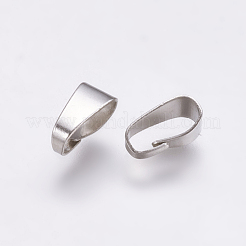 変色しない304ステンレススチール製スナップオンベイル  ステンレス鋼色  9x3.5mm&nbsp;X-STAS-L201-02B