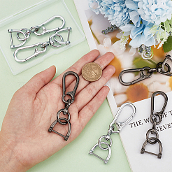 6Pcs 2 Colors Alloy Keychain Clasps&nbsp;DIY-CA0004-46