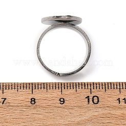 304ステンレス鋼調整リング部品  201ステンレススチールベゼルカップリングセッティング  ティアドロップ  ステンレス鋼色  トレイ：18x13mm  2.5mm  内径：17mm&nbsp;STAS-Z064-10P