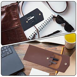 3Pcs 3 Colors PU Leather with Alloy Pen Holders&nbsp;AJEW-CL0002-94