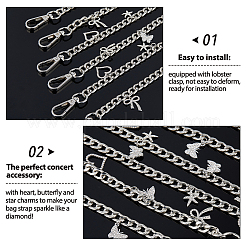 3Pcs Alloy Twisted Chain Bag Strap&nbsp;AJEW-FH00023
