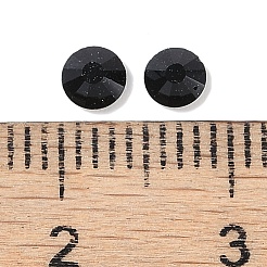 フラットバックガラスラインストーン  グレードA  バックメッキ  多面カット  半円  ジェット  3.8~4mm  約1440個/袋&nbsp;RGLA-C002-SS16-280