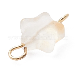 Spray Painted Glass Connector Charms&nbsp;PALLOY-JF02339-02