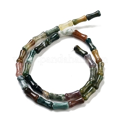 天然石インディアン瑪瑙ビーズ連売り  竹の共同  12x5x4mm  穴：1mm  約32個/連  15.35''（39センチメートル）&nbsp;G-Q178-A03-01