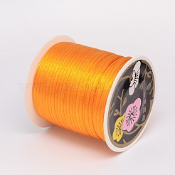ナイロンラテイルサテンコード  ダークオレンジ  1mm  約87.48ヤード（80m）/ロール&nbsp;LW-K001-1mm-523