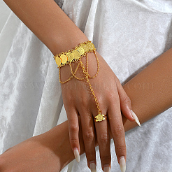 Copper Middle Eastern Brass Coin Chains Bracelet with Tassel Pendant&nbsp;SV3289