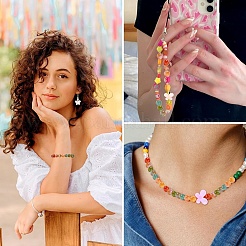70Pcs 7 Colors Transparent Resin Beads&nbsp;RESI-YW0006-37