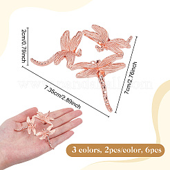 6Pcs 3 Colors Zinc Alloy Crystal Ball Holder&nbsp;AJEW-NB0008-40