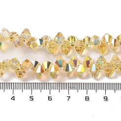 Half Rainbow Plated Electroplate Beads Strands&nbsp;EGLA-H104-07A-HR02