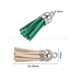 120Pcs 30 Colors  Faux Suede Tassel Pendant Decorations&nbsp;FIND-YW0001-14P