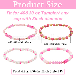 Polymer Clay & Crystal Beads Cup Chain Sets&nbsp;AJEW-WH20072-35A