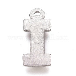 変色しにくい304ステンレススチールペンダント  アルファベット  文字.i  16x7x2mm  穴：1mm&nbsp;STAS-H119-01P-I