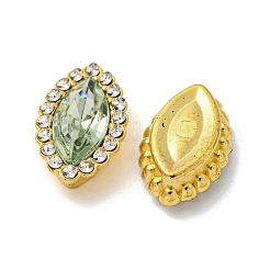 アクリルラインストーンカボション  abs樹脂  馬の目  ゴールドカラー  20x11.5x5mm&nbsp;FIND-C054-10G