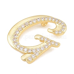 Brass Micro Pave Clear Cubic Zirconia Pendants&nbsp;CU-CBA8481-01G-G