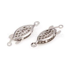 変色しにくい304ステンレススチール製のボックス留め具  馬の目  ステンレス鋼色  7x21x4mm  穴：1mm&nbsp;LS-STAS-G229-03P