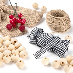 DIY Wood Bead Christmas Ornaments Kits&nbsp;DIY-TZ0001-05