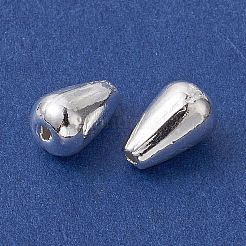 合金ビーズ  長持ちメッキ  ティアドロップ  銀  8.5x5.5mm  穴：1mm&nbsp;FIND-B029-47S