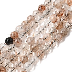 Natural Black Gold Rutilated Quartz Beads Strands&nbsp;G-D359-A02-6mm