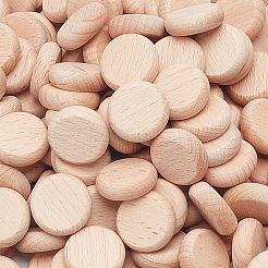 200Pcs Beech Wooden Round Pieces&nbsp;WOOD-NB0002-94B