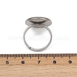 304 Stainless Steel Cuff Ring Components&nbsp;STAS-D372-05P-02B
